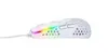 A white gaming mouse with RGB lighting is shown from the side against a white background. Podgląd zdjęcia produktu