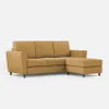 Moderner 3-Sitzer Stoffsofa 212cm mit Fußhocker Yasel 180P Produktbild-Vorschau 4