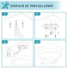 An instructional diagram showing the steps to install a ceiling light fixture. Náhľad obrázku produktu