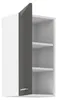 Küche Hängeschrank 40 Lara Grau Hochglanz + Weiss matt Produktbild-Vorschau 2