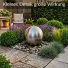 Kugelbrunnen aus matt gebürstetem Edelstahl D: 38 cm – Produktbild-Vorschau 2