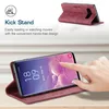A phone case with a kickstand feature is shown, with a hand interacting with the phone screen. Produktbild-Vorschau