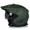 A green modular motorcycle helmet with a dark visor is shown against a white background. Anteprima dell’immagine prodotto