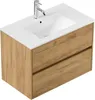 Badmöbel Limes & Waschtisch 80cm 2 Greifraum SoftClose Produktbild-Vorschau 2