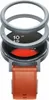 A smartwatch with a leather strap and a protective ring. Voir les images du produit