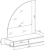 Hängende Frisierkommode mit Spiegel und LED-Beleuchtung - 2 Produktbild-Vorschau 6