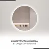 Okrągłe lustro do łazienki bez ramki z oświetleniem LED – Podgląd zdjęcia produktu 5