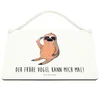 Mr. & Mrs. Panda Schild Faultier Vogel DIN A4 - Weiß - Produktbild-Vorschau 3