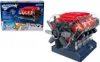 A model V8 engine kit and its packaging are displayed against a white background. Produktbild-Vorschau