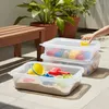 Relaxdays Sandkasten mit Deckel, 2er Set, Kunststoff, HBT: Produktbild-Vorschau 2