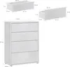 Forte ALICE SPRINGS Kommode 70 80, moderne Kommode mit 4 Produktbild-Vorschau 5