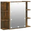 vidaXL Specchio con LED rovere fumé 70x16,5x60 cm Anteprima dell’immagine prodotto 2