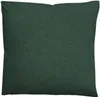 A flat lay of a dark green pillowcase with a white border. Produktbild-Vorschau