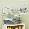 Pawhut Hamsterkäfig 4 Etagen Nagerkäfig  Kleintierkäfig mit Produktbild-Vorschau 3