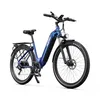 A studio shot of a blue electric bicycle against a white background. Produktbild-Vorschau