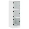 vidaXL Highboard mit Glastüren Weiß 35x37x109 cm Produktbild-Vorschau 2