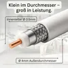 PremiumX 25m Mini Koaxial Sat Kabel 4mm Weiß Koax Produktbild-Vorschau 4