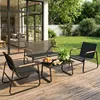 Mondeer Gartenmöbel Set 4-tlg Sitzgruppe Balkon Terrasse Produktbild-Vorschau 2