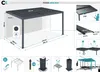 PIANA 4x3m graue bioklimatische Anlehnpergola aus Aluminium Produktbild-Vorschau 2