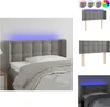 vidaXL LED Kopfteil Hellgrau 83x16x78/88 cm Samt -  Kopf- & Produktbild-Vorschau 1