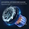 A close-up illustration of a powerful motor and fan assembly, highlighting its high-speed rotation and suction capabilities. Produktbild-Vorschau