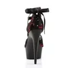 DELIGHT-678LC Damen Sandale von Pleaser, Rot EU 35, US 5 Produktbild-Vorschau 4