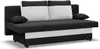 A modern black and white sofa, likely a sofa bed, displayed in a studio setting. Produktbild-Vorschau