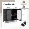Komoda COSTWAY, szafka boczna z półkami, witryna bufetowa z Podgląd zdjęcia produktu 3