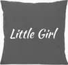 Huuraa Kissen Little Girl Schriftzug 40x40cm mit Füllung Produktbild-Vorschau 1