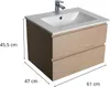 Meuble simple vasque 60cm SORRENTO + vasque Voir les images du produit 3