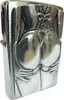 A close-up, studio shot of a silver lighter with a sculpted design. Podgląd zdjęcia produktu
