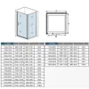 100x80cm 195cm 6mm Eckeinstieg Eckdusche Drehtür Produktbild-Vorschau 2