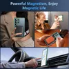 Collage of images showing a phone case with a magnetic charger attached, being used in various settings. Náhľad obrázku produktu