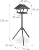 Relaxdays Vogelfutterhaus mit Standfuß, Wildvogel Produktbild-Vorschau 4