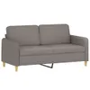 vidaXL 2-Sitzer-Sofa mit Zierkissen Taupe 140 cm Stoff Produktbild-Vorschau 4