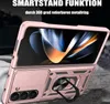 A pink phone case with a phone screen showing a graphic, and a ring holder on the back. Produktbild-Vorschau