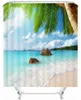 Duschvorhang, Spa und Palmen Strand Ferien Klarer Sonniger Produktbild-Vorschau 1