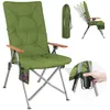 Campingstuhl klappbar mit Holzarmlehnen Extra hoch – Produktbild-Vorschau 1