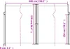 A diagram showing the dimensions of a retractable side awning. Anteprima dell’immagine prodotto