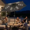 FCH Sonnenschirm 266cm mit Solar-LED-Beleuchtung,9ft Produktbild-Vorschau 2