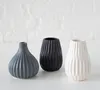 Vase Wilma  H11 Ø 9cm Steingut grau weiß schwarz 3er Set Produktbild-Vorschau 6