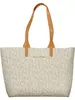 Borsa da donna beige con dettagli a contrasto, realizzata Anteprima dell’immagine prodotto 1