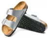 Birkenstock Arizona Birko-Flor Zilver Smal Voetbed Dames Productafbeelding-voorbeeld 2