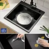 Granitspüle 45x45 cm Schwarz, Küchenspüle Einbauspüle mit Produktbild-Vorschau 6