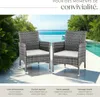 Lot de 2 fauteuils de jardin en rotin avec 2 sets de Voir les images du produit 4