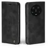A black flip case for a smartphone, shown from the front and back. Produktbild-Vorschau