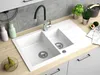 Žulový dřez – kuchyňský dřez – rozměry 79 x 50 cm – bílý – Náhled obrázku produktu 3