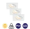 BRILONER Einbauleuchte 3er Set LED GU10 5W weiß eckig Produktbild-Vorschau 3