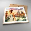 Gerahmtes Poster - Rahmen in heller Eiche - Venedig Brücke Produktbild-Vorschau 3