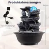 Fontanna pokojowa COSTWAY, fontanna stołowa z oświetleniem Podgląd zdjęcia produktu 3